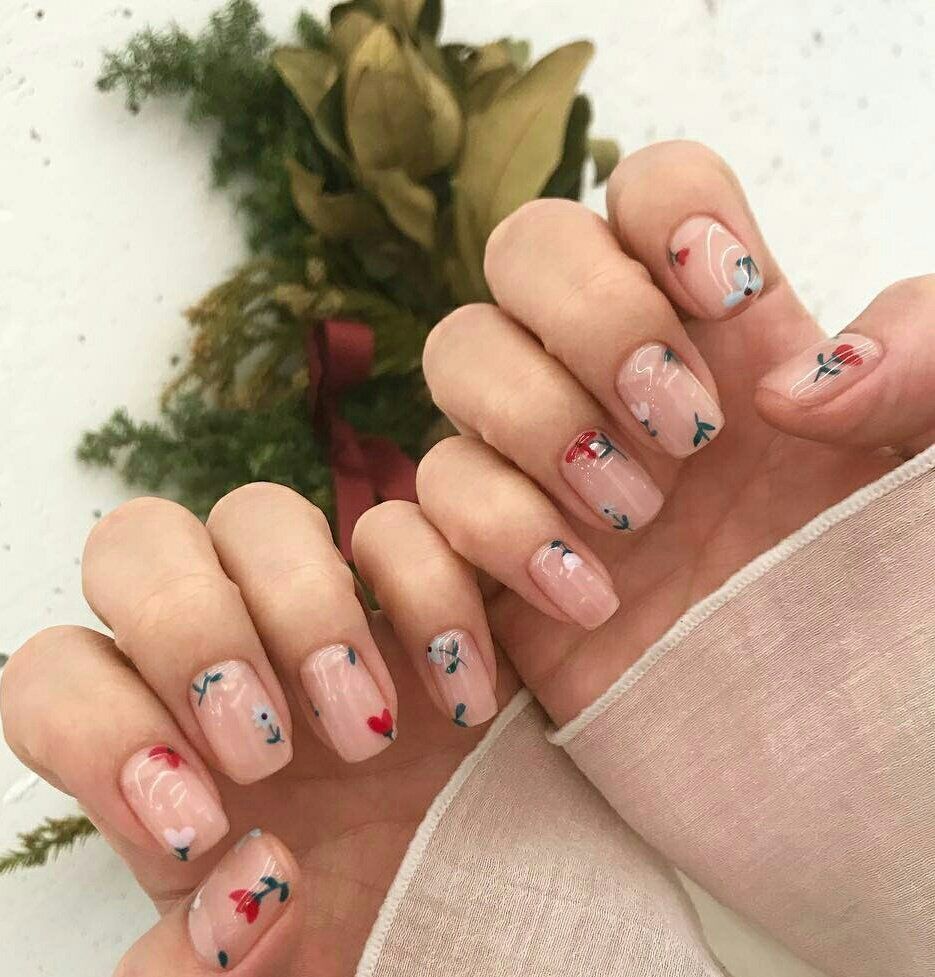Top 80+ Easiest Spring Nail Designs 83 Minimalist Spring Nail Art 2 Top 80+ Easiest Spring Nail Designs - 79