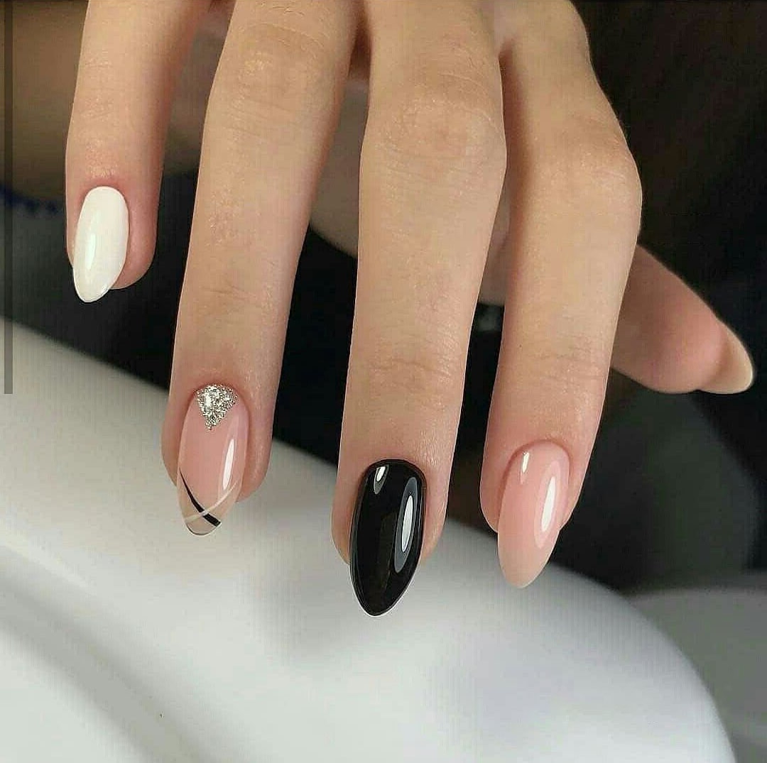 Nude And Black Nails.. Top 70+ Most Luxurious Nail Design Ideas - 45
