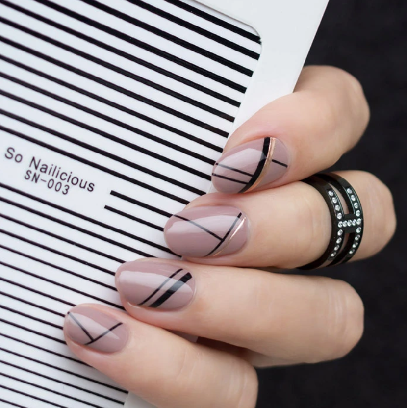 Nude And Black Nails Top 70+ Most Luxurious Nail Design Ideas - 48