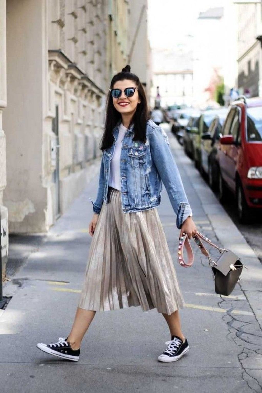 100+ Cutest Spring and Summer Outfits for Women 54 Pleated Skirt.. 100+ Cutest Spring and Summer Outfits for Women - 52