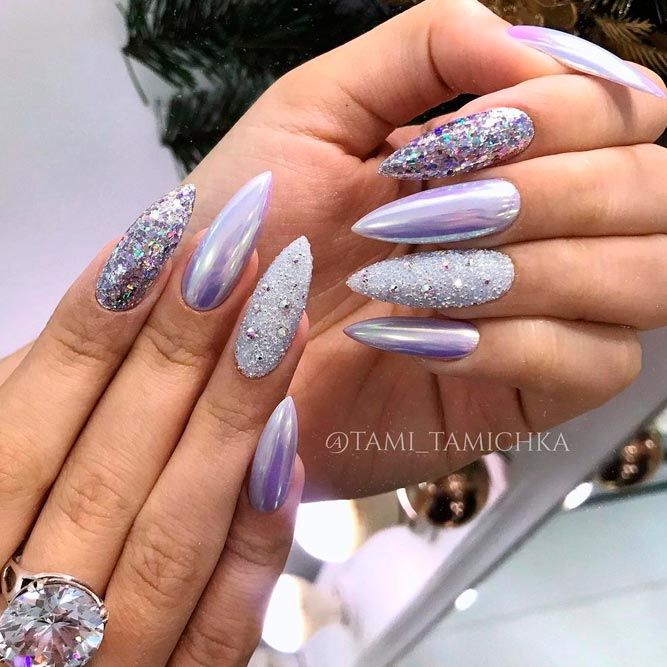 Shimmery Luxury Nails. 1 Top 70+ Most Luxurious Nail Design Ideas - 19