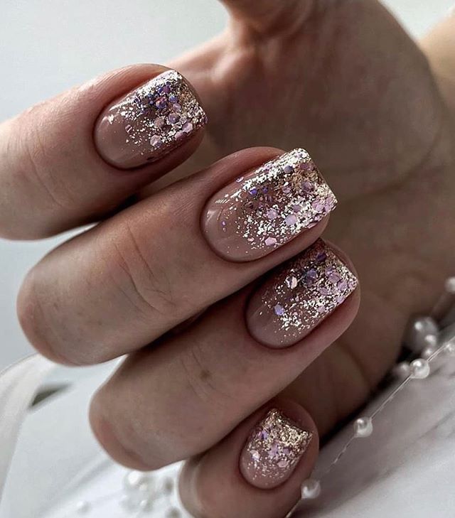 Sparkling glam nail art.. 1 Top 80+ Easiest Spring Nail Designs - 39