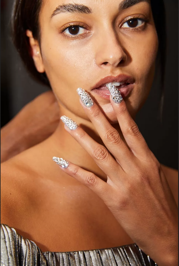 Sparkling-glam-nail-art Top 80+ Easiest Spring Nail Designs For 2022