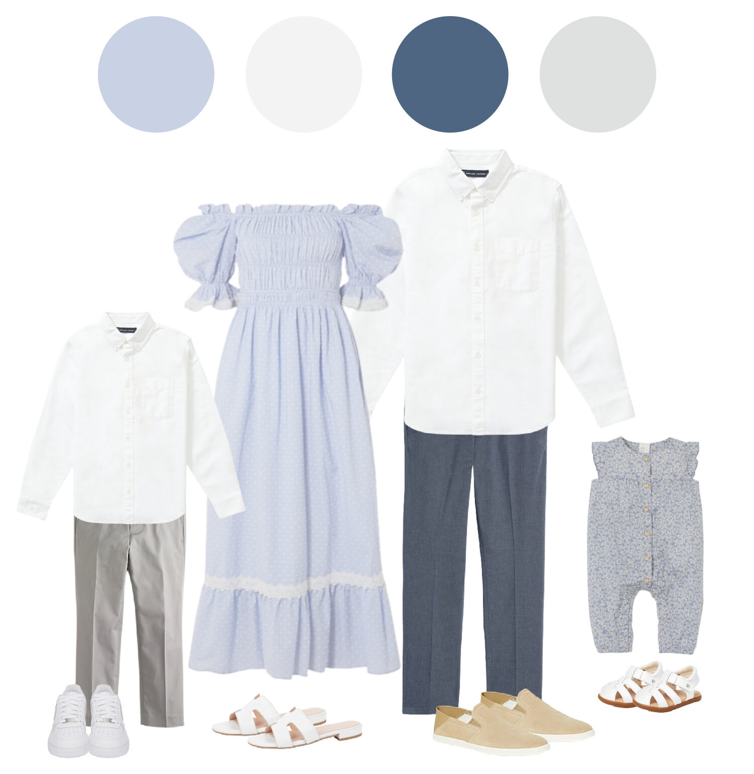 blue-ensembles 70+ Best Chosen Family Photo Outfit Ideas in Summer 2022