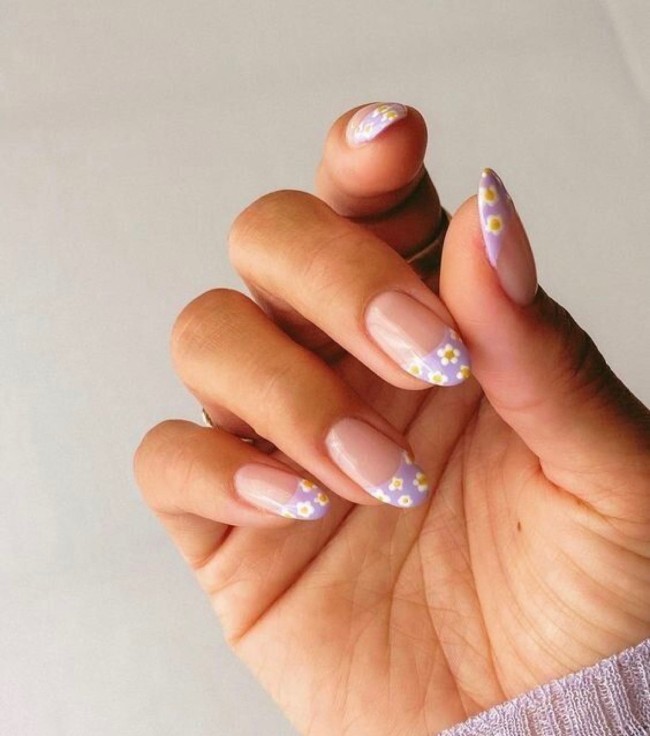 dsaisy nail tips. Top 80+ Easiest Spring Nail Designs - 8