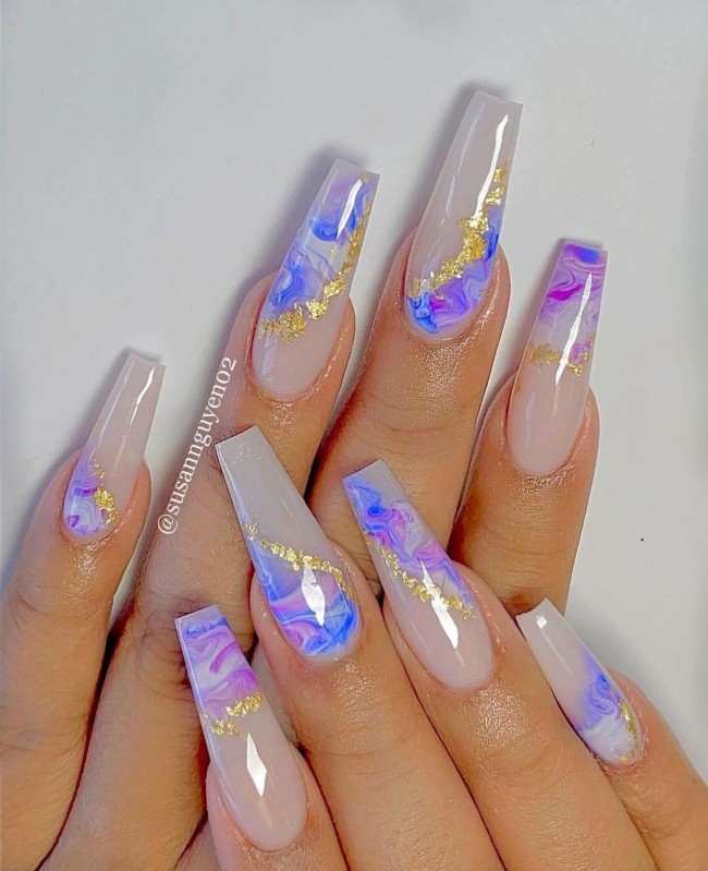 marble-nails Top 80+ Easiest Spring Nail Designs For 2022