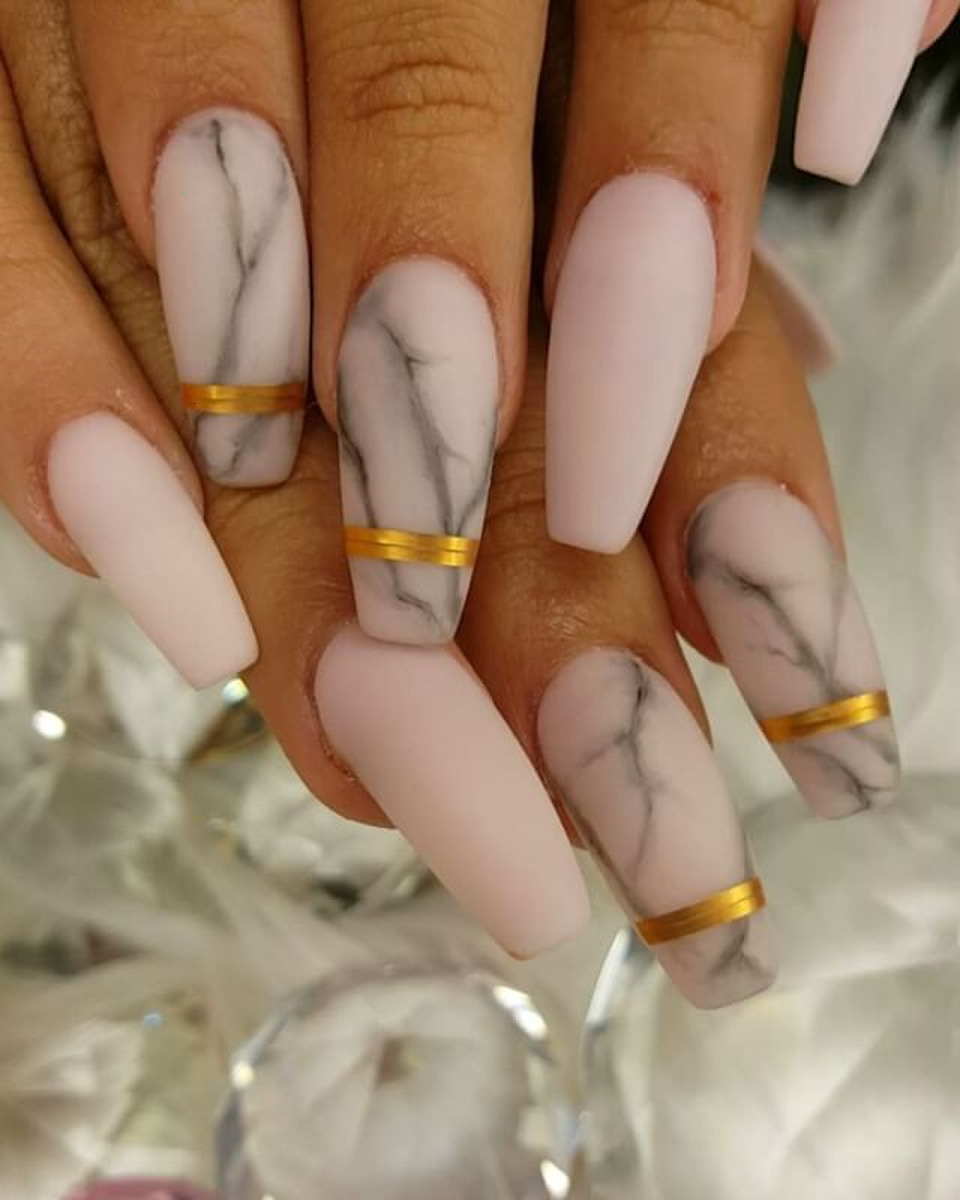 marble.. Top 80+ Easiest Spring Nail Designs For 2022