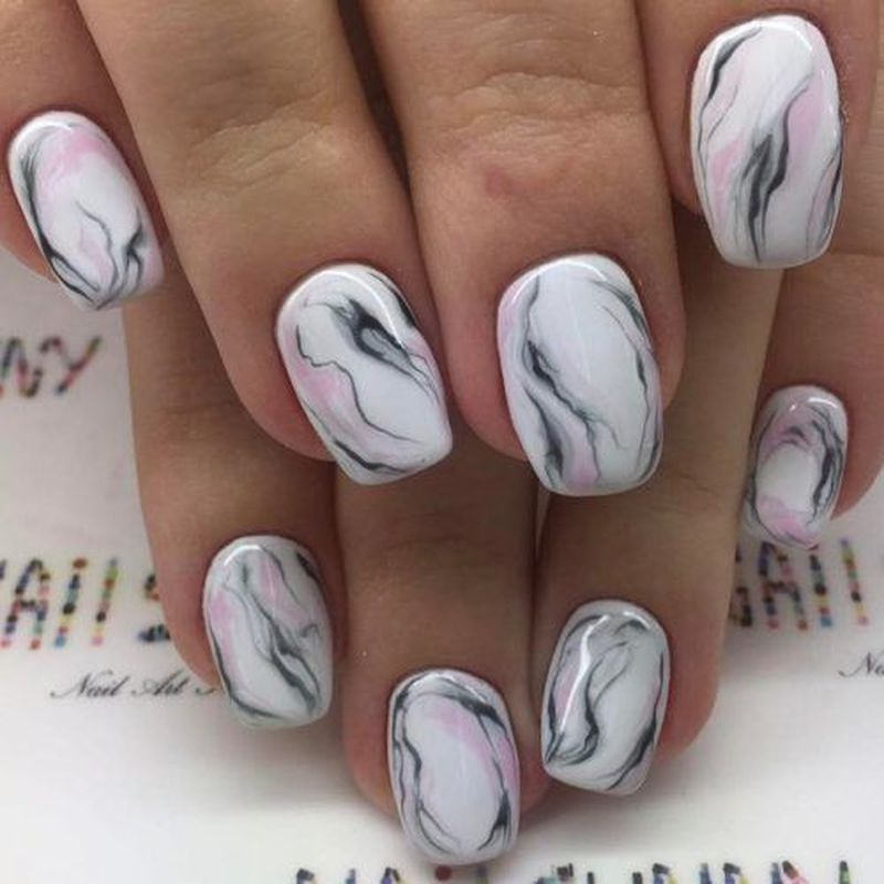 Top 80+ Easiest Spring Nail Designs 13 marble Top 80+ Easiest Spring Nail Designs - 11