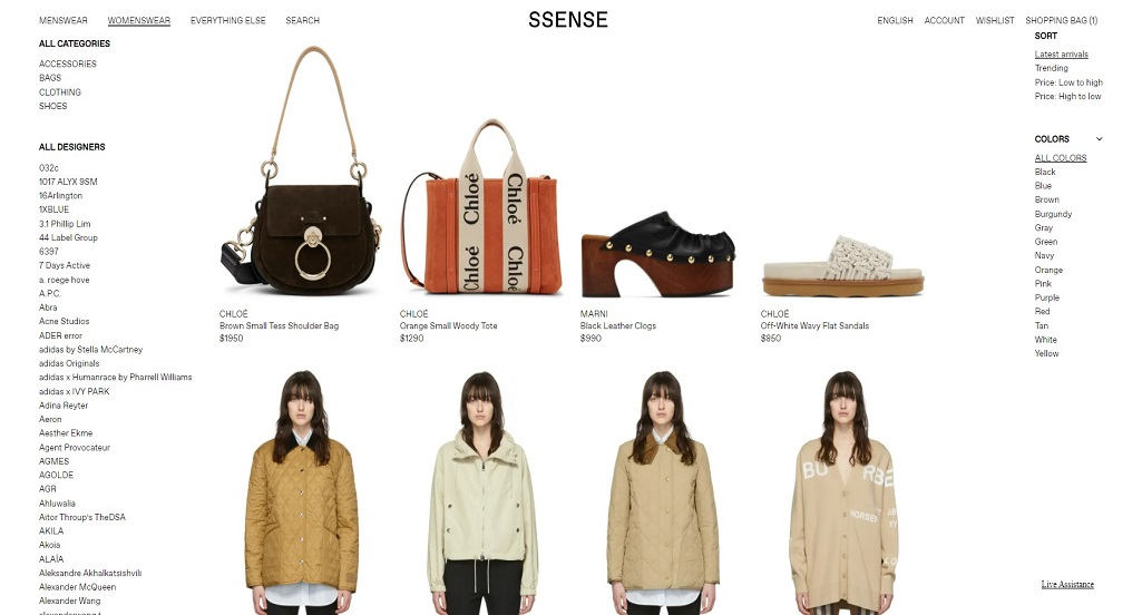 SSENSE Top 10 Best Online Shopping Sites for Women's Clothing in 2022