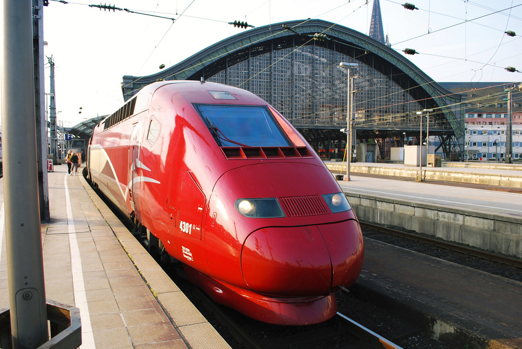 Thalys Traveling from Paris to Amsterdam by Train