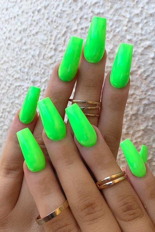 vibrant neon. Hottest 70+ Spring Nail Colors - 3