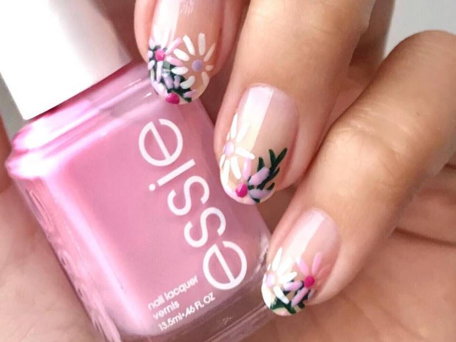 Floral Nails... Hottest 70+ Spring Nail Colors - 17
