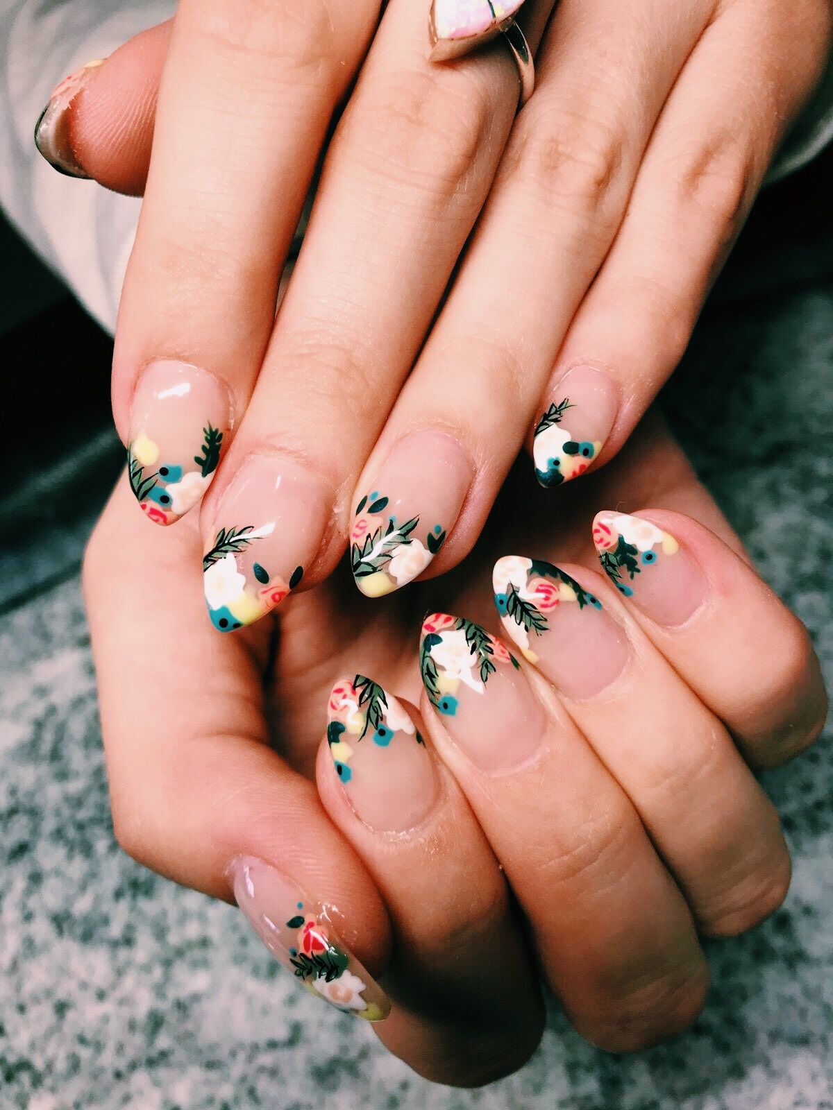 Floral Nails.. Hottest 70+ Spring Nail Colors - 16
