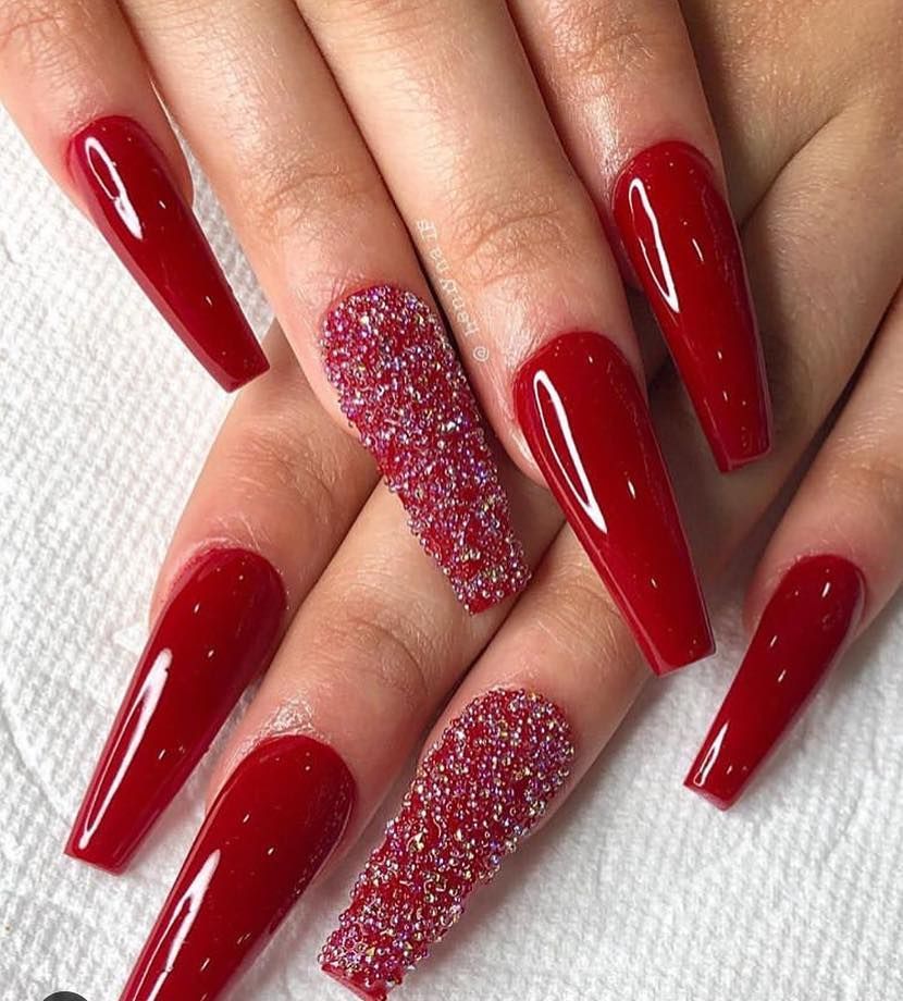 red nails. Hottest 70+ Spring Nail Colors - 29