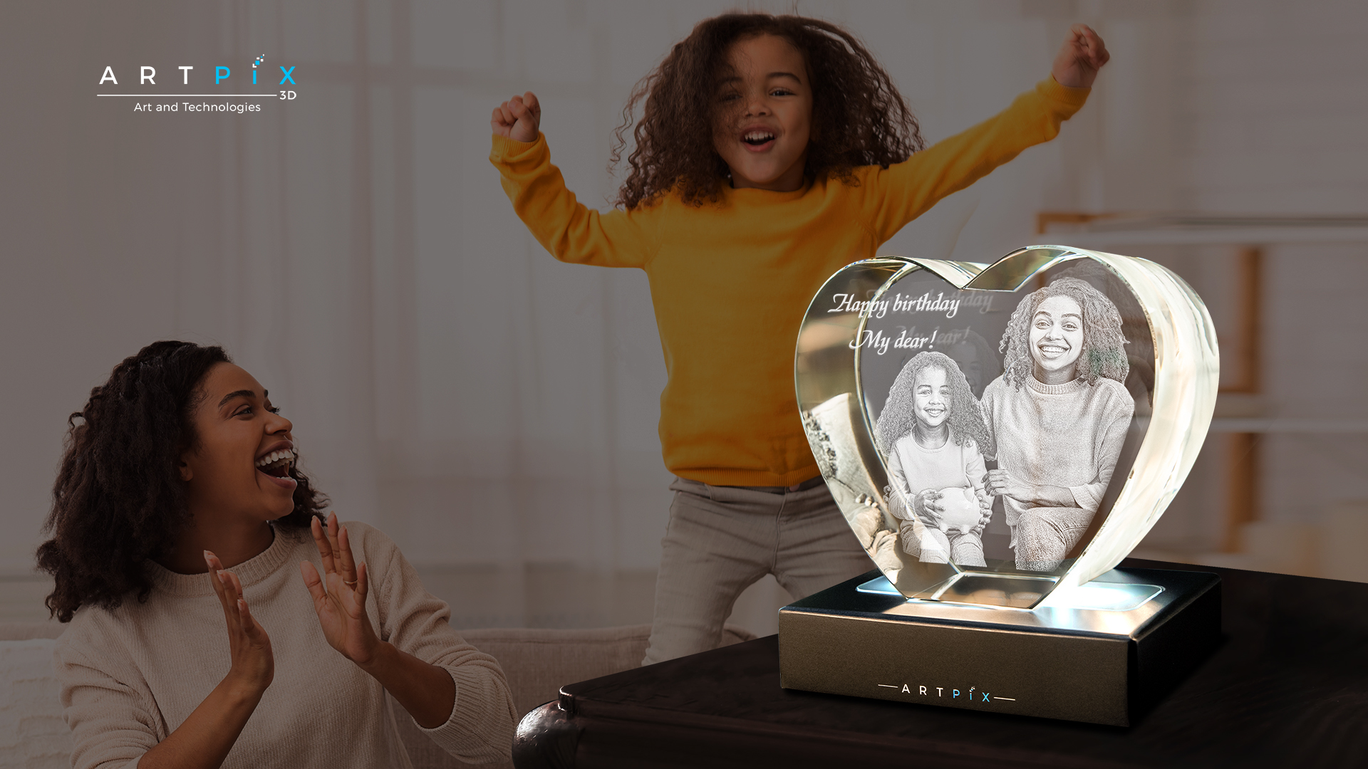 3D Crystal. Appreciate Your Loved One With a 3D Crystal Photo After the Tough Times - 1