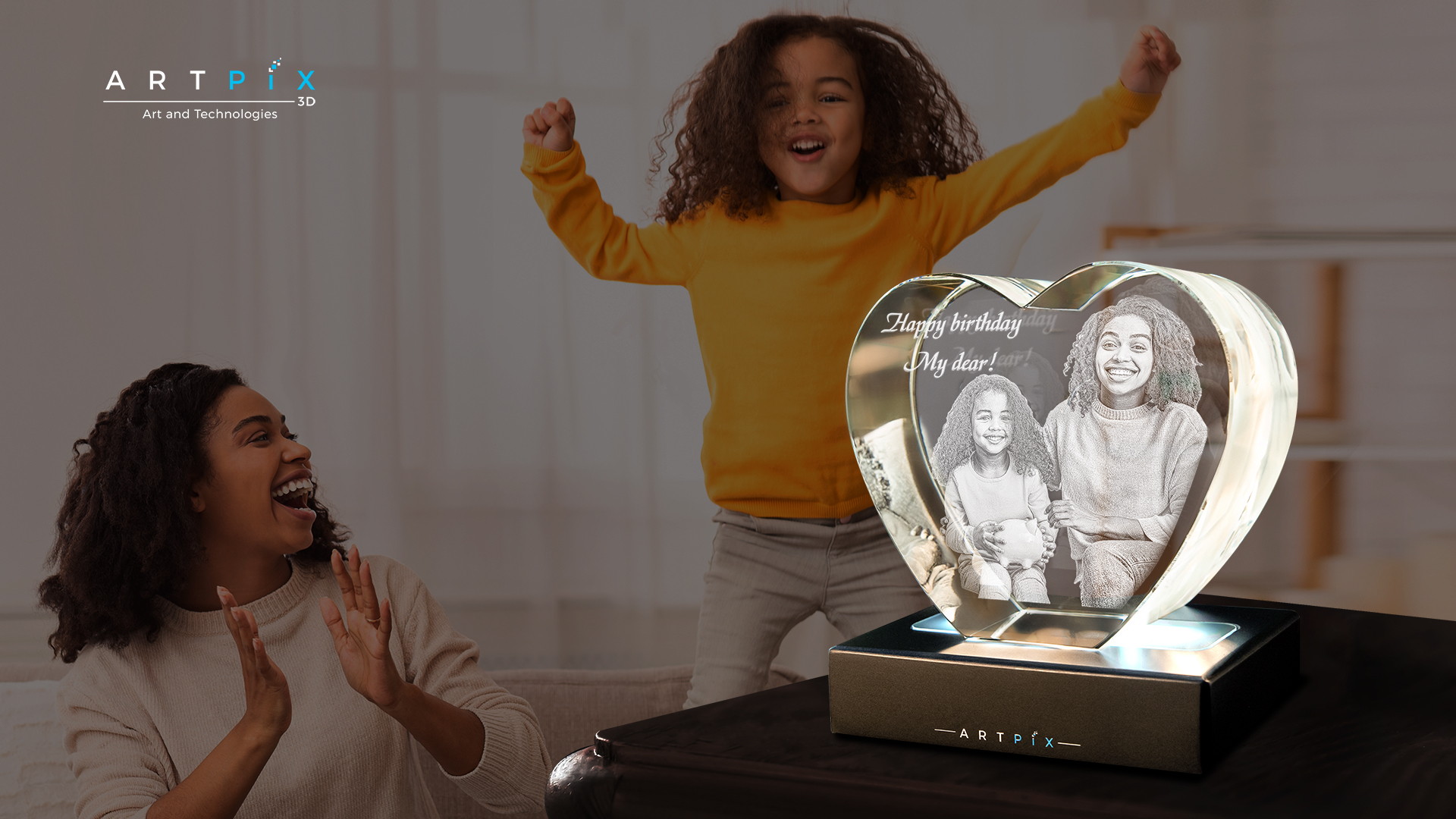 3D Crystal. Appreciate Your Loved One With a 3D Crystal Photo After the Tough Times - 1