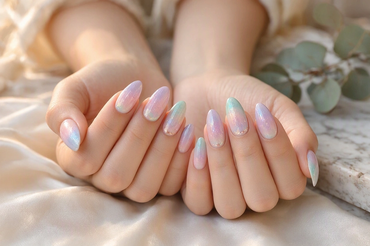 16 nails designs; how do you paint your nails 17 Aura Nails for a Soft Dreamy Gradient 16 nails designs; how do you paint your nails - 17