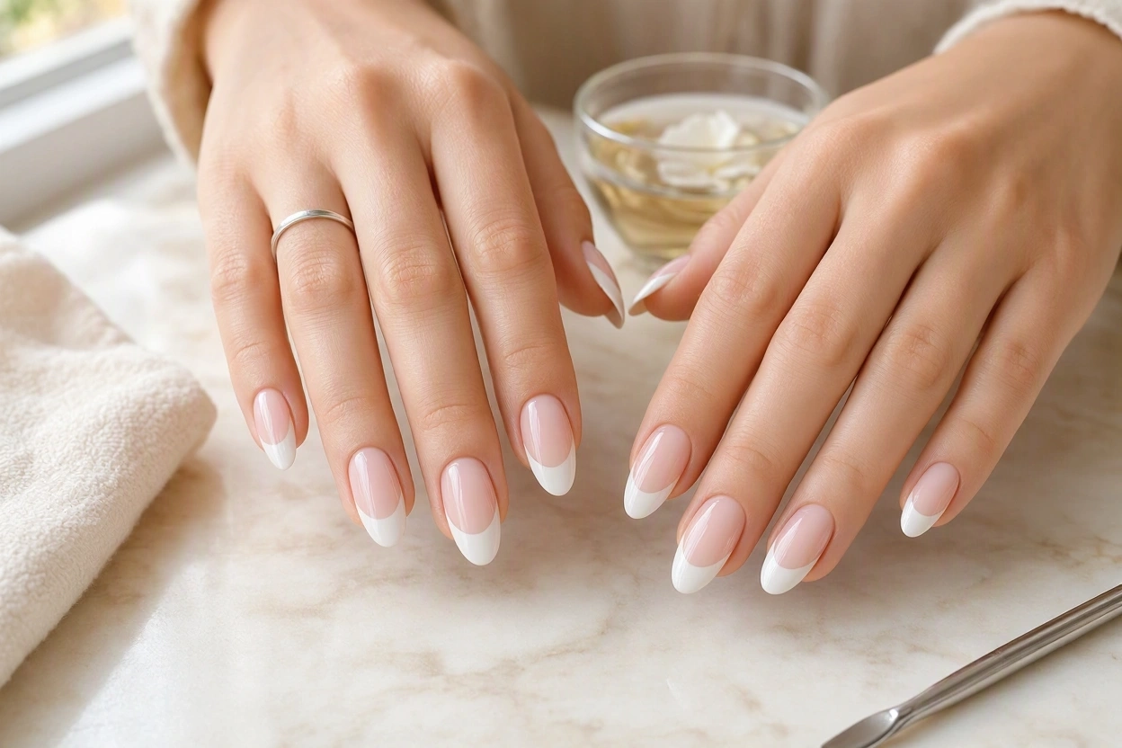 16 nails designs; how do you paint your nails 4 French Tip Nails for an Elegant Manicure 16 nails designs; how do you paint your nails - 4