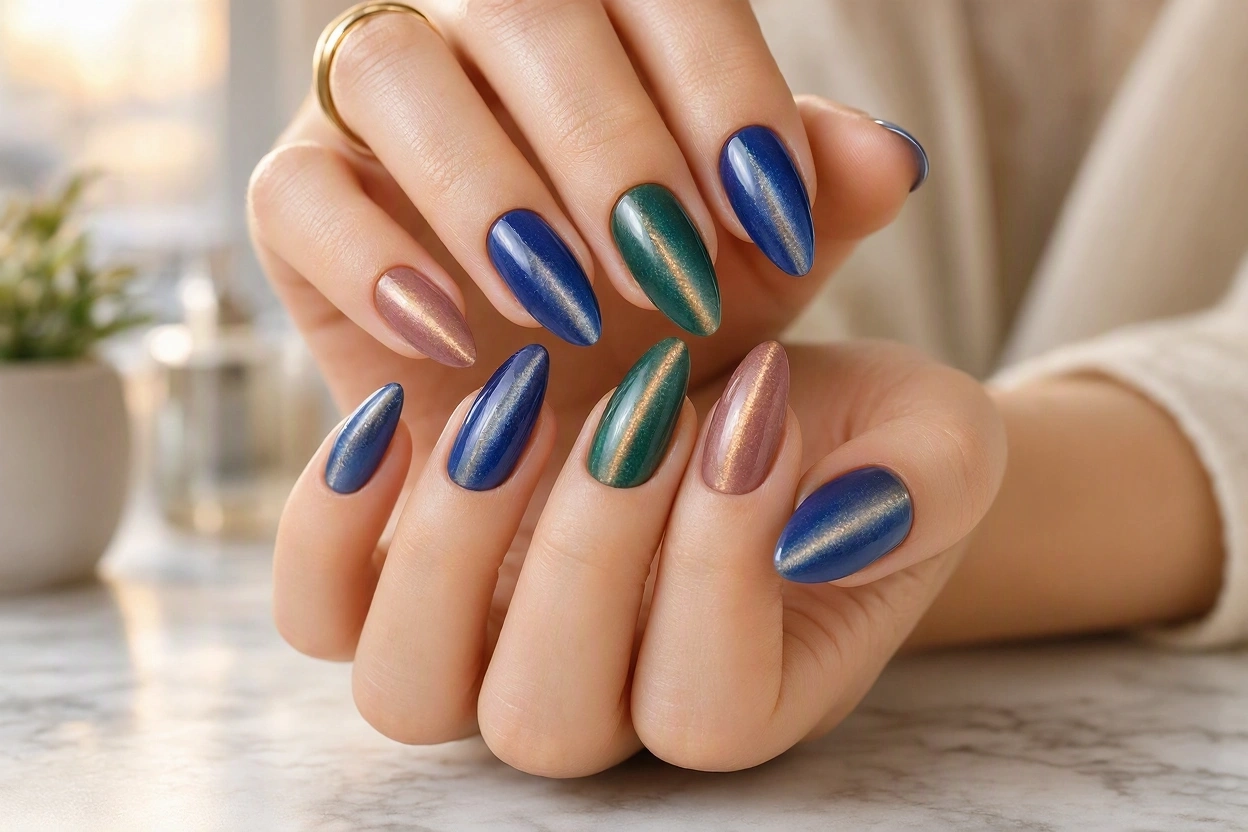 16 nails designs; how do you paint your nails 14 Magnetic Cat Eye Nails for a Mesmerizing Finish 16 nails designs; how do you paint your nails - 14