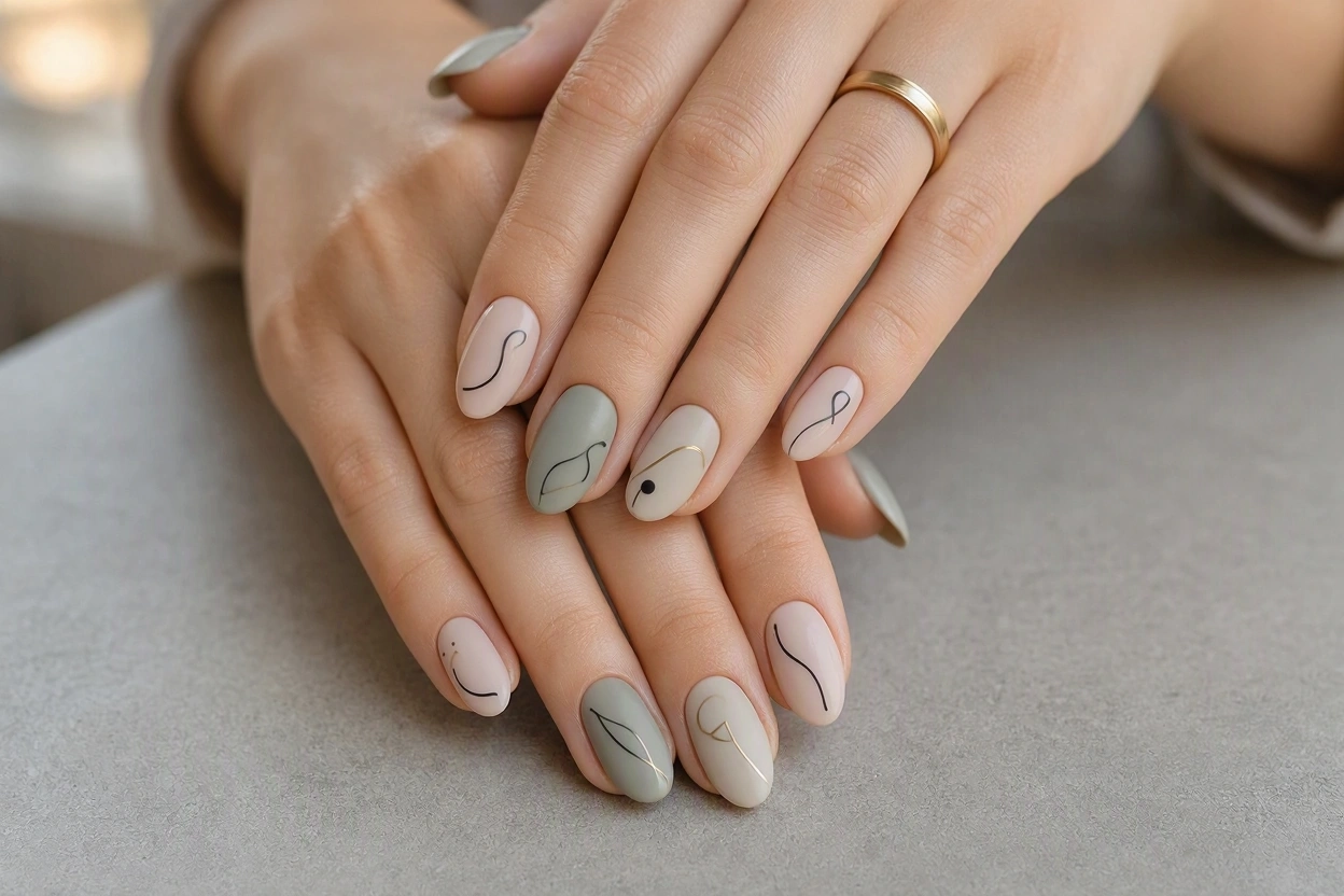 16 nails designs; how do you paint your nails 8 Minimalist Line Art Nails for a Modern Finish 16 nails designs; how do you paint your nails - 8