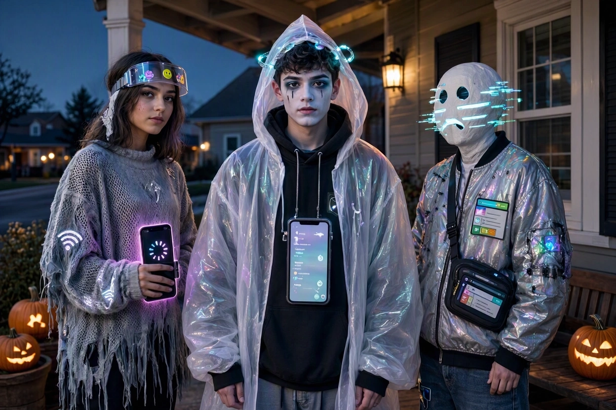 16 Funny & Scary Halloween Costumes for Teenagers 6 Ghost Who Is Always Online 16 Funny & Scary Halloween Costumes for Teenagers - 6