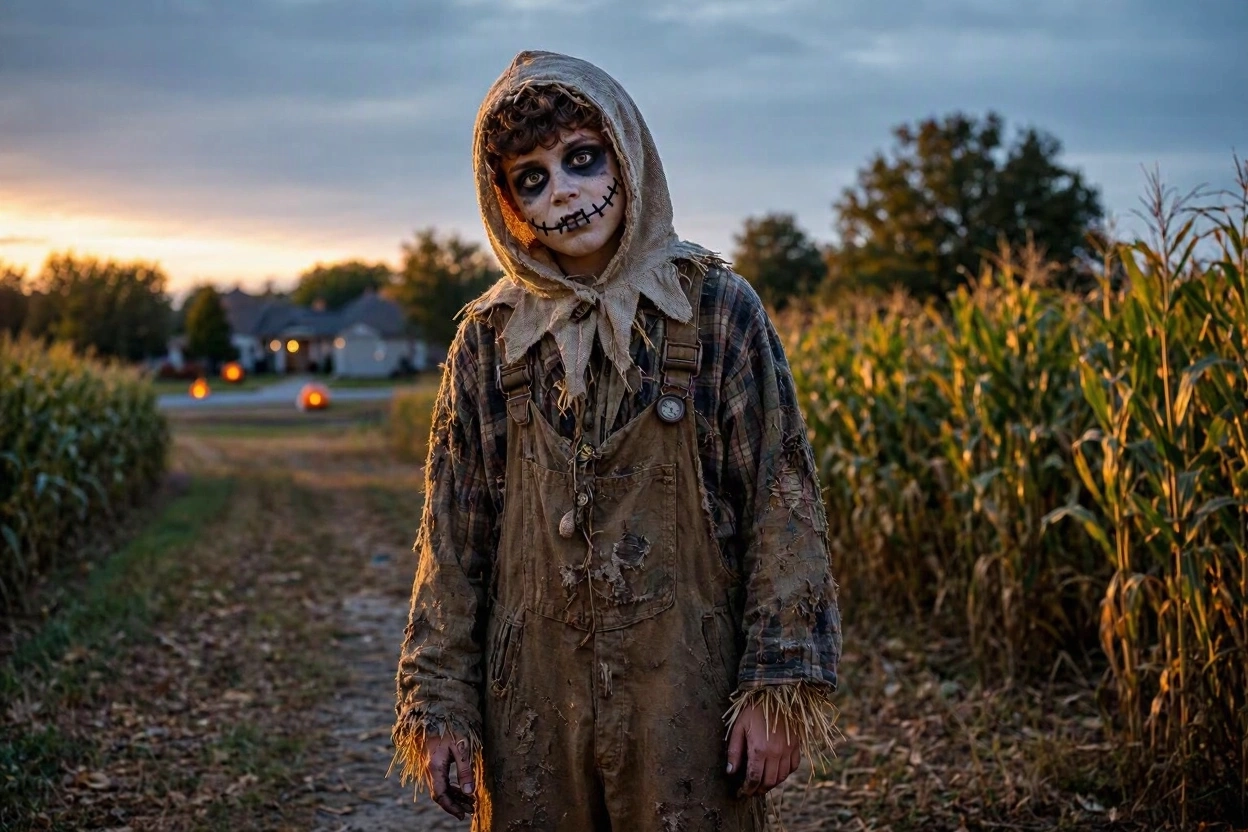 16 Funny & Scary Halloween Costumes for Teenagers 7 Haunted Scarecrow With a Creepy Smile 16 Funny & Scary Halloween Costumes for Teenagers - 7