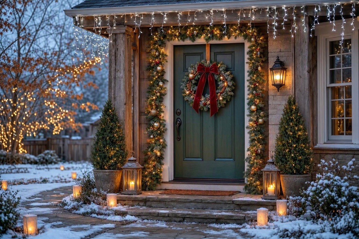 Top 10 Christmas Decoration Ideas & Trends 11 Magical Outdoor Christmas Lighting and Entrance Decorations Top 10 Christmas Decoration Ideas & Trends - 11