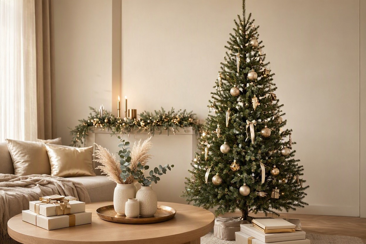 Top 10 Christmas Decoration Ideas & Trends 7 Quiet Luxury Christmas Decor with Champagne Gold and Bronze Top 10 Christmas Decoration Ideas & Trends - 7