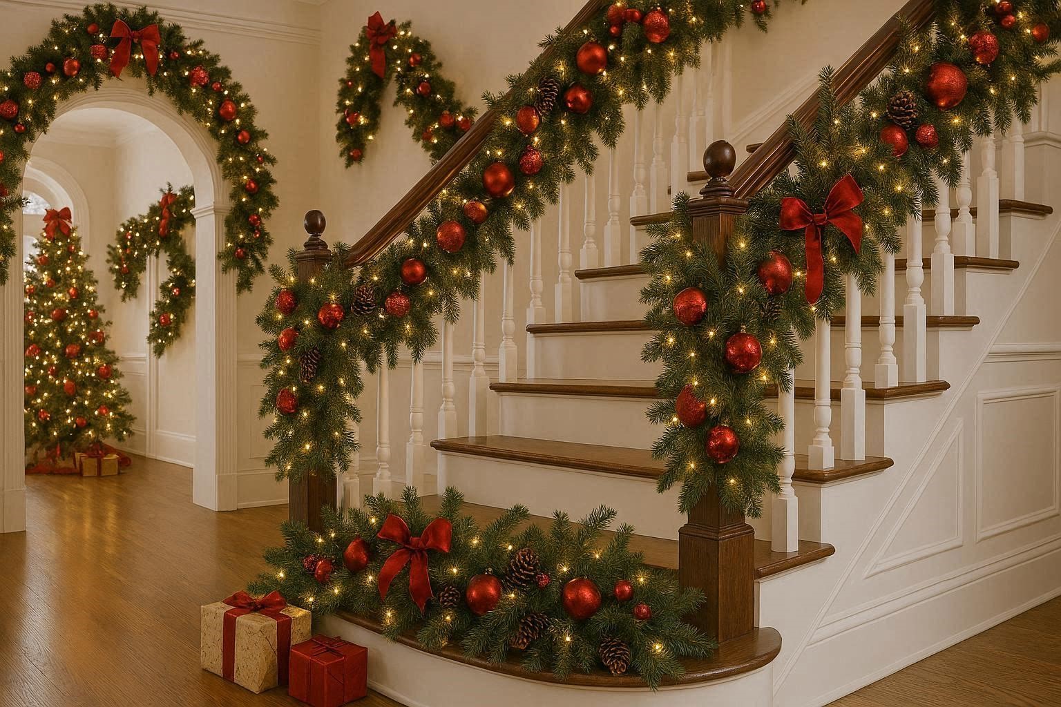 16 Awesome Christmas Decoration Trends and Ideas 14 Christmas Garland and Staircase Decor 16 Awesome Christmas Decoration Trends and Ideas - 14