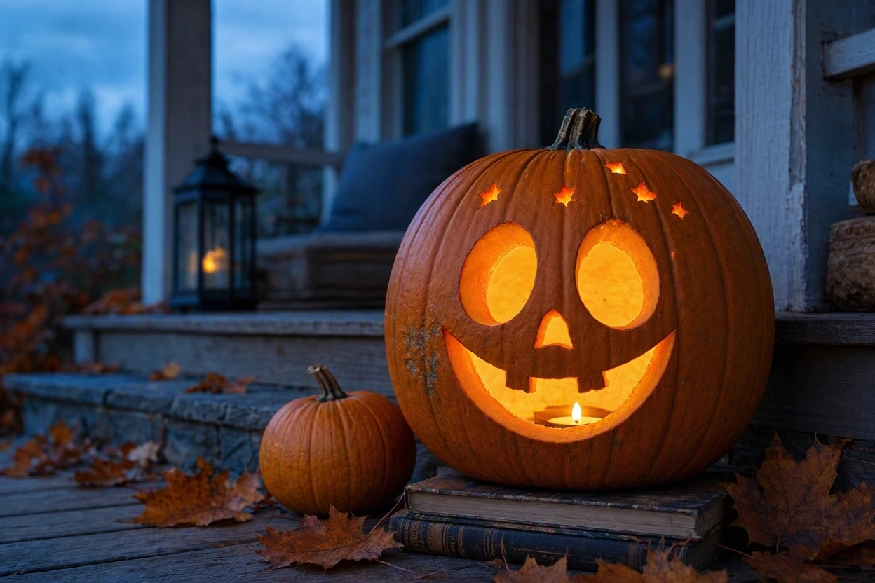 Friendly Ghost Pumpkin With a Glowing Face 17 Most Creative Pumpkin Carving Ideas for a Happy Halloween - 4 pumpkin carving ideas