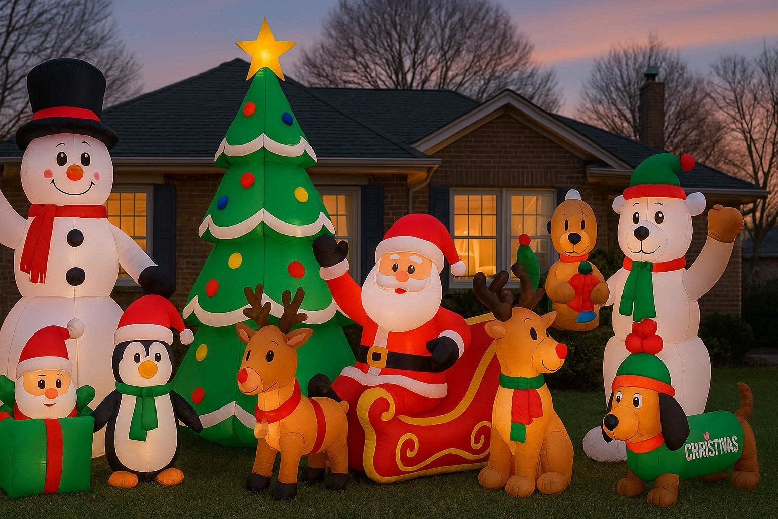 19 Adorable Outdoor Christmas Decoration Ideas 9 Inflatable Christmas Decorations 19 Adorable Outdoor Christmas Decoration Ideas - 9