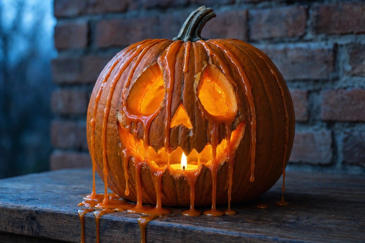 Melting Pumpkin With an Artistic Dripping Effect 17 Most Creative Pumpkin Carving Ideas for a Happy Halloween - 16 pumpkin carving ideas