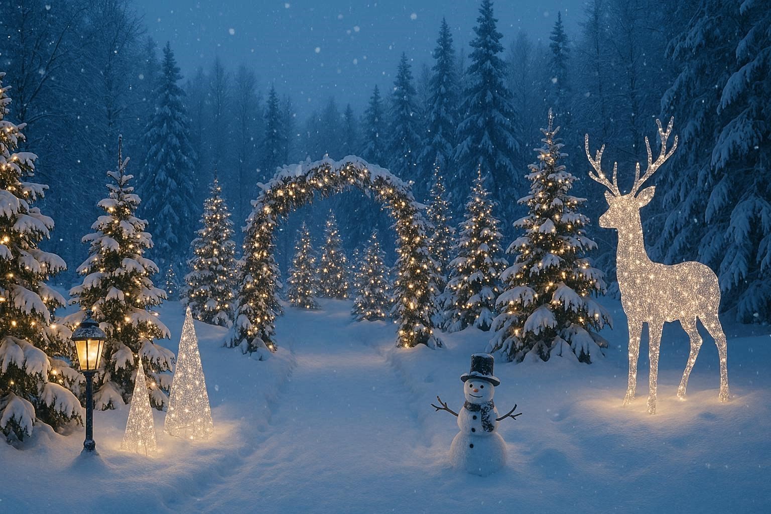 19 Adorable Outdoor Christmas Decoration Ideas 12 Snow Inspired Winter Wonderland Outdoor Theme 19 Adorable Outdoor Christmas Decoration Ideas - 12