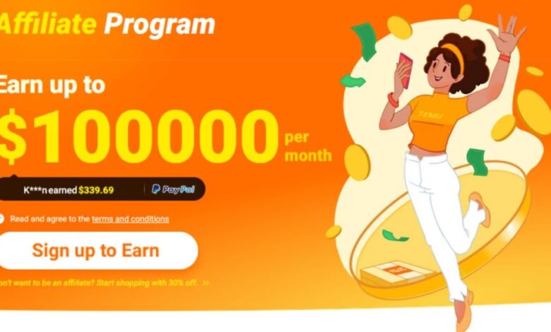 TEMU Affiliate Program Join the TEMU Affiliate Program & Earn up to $10,0000/ month! - online marketplace 1