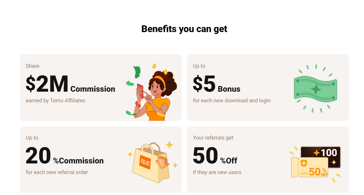 Temu benefits Join the TEMU Affiliate Program & Earn up to $10,0000/ month! - 4