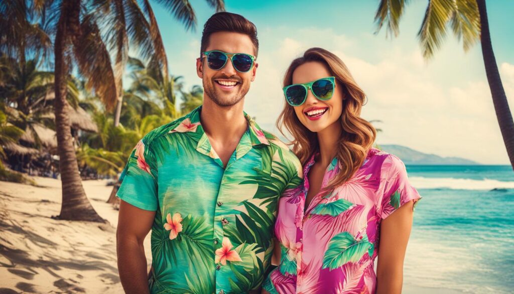 Custom Face Hawaiian Clothing for Couples