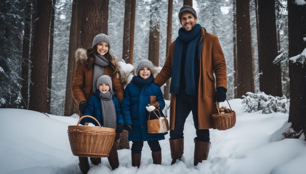 Winter family photo color schemes