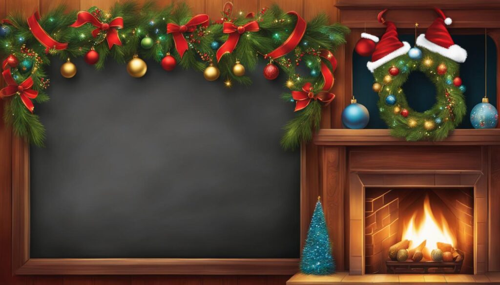 festive holiday chalkboard design