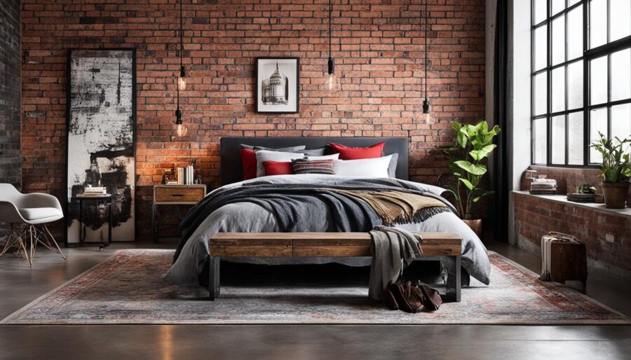 industrial-style bedroom industrial-style bedroom