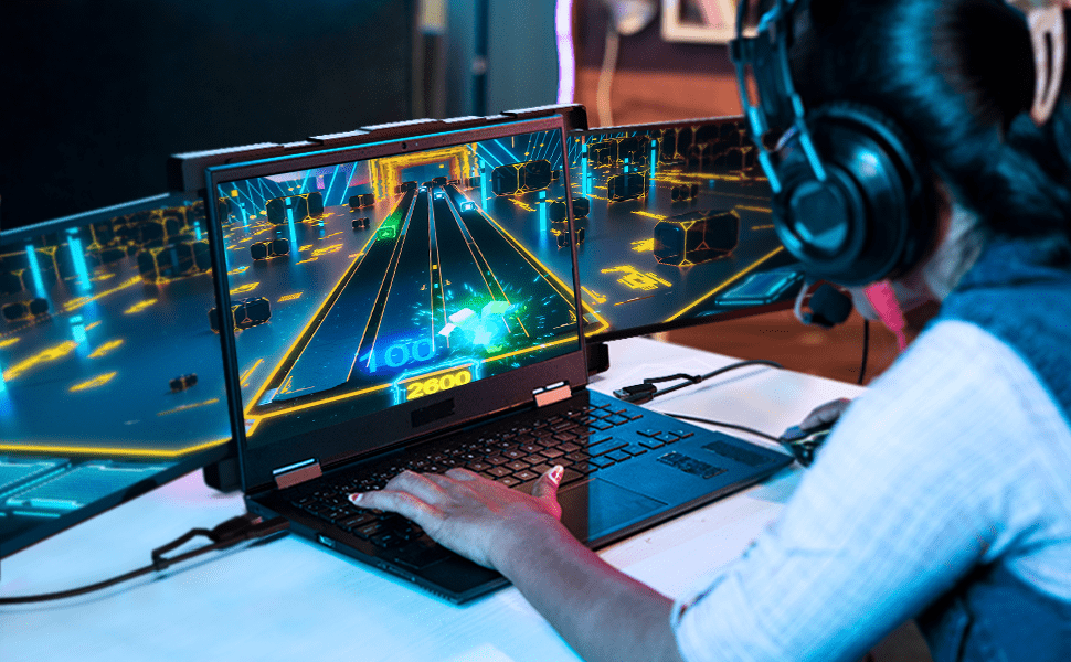 Tips For Effective Communication in a Triple Monitor Laptop Setup 3 002MP-New Trio Max-A+ Slide 3 Gaming