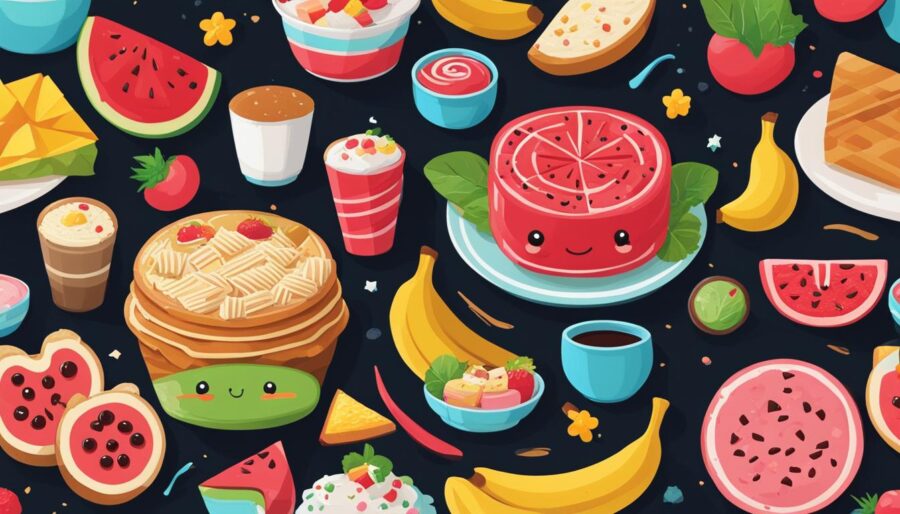 cute food drawings