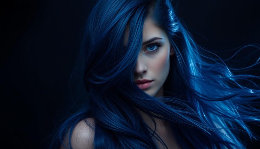 midnight blue hair midnight blue hair