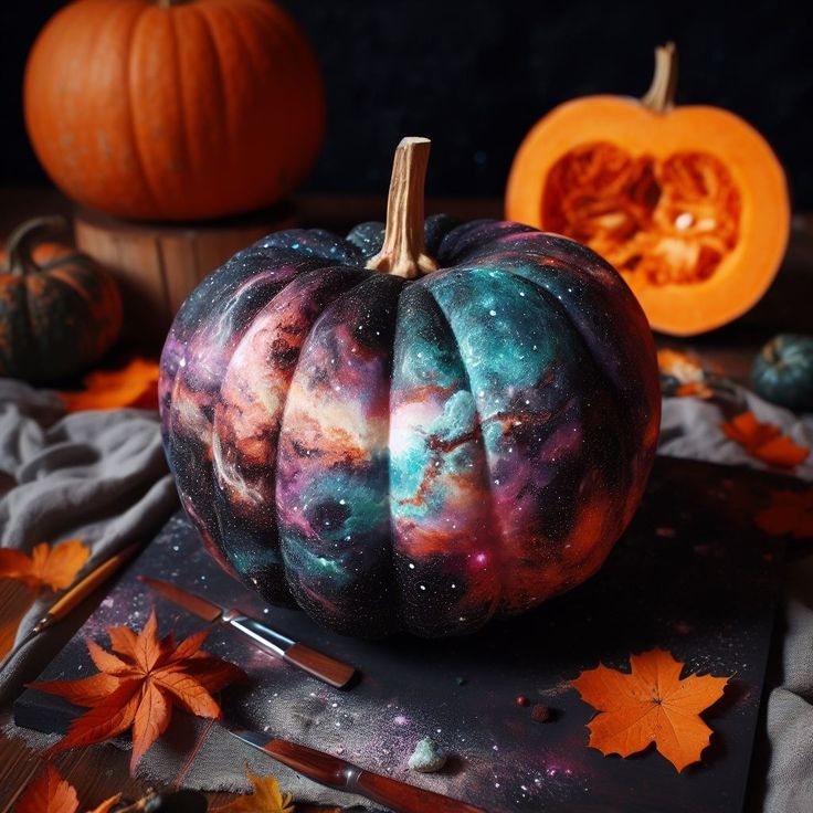 Top 10 Easy Pumpkin Painting Ideas: Creative Ways to Decorate 4 Galaxy Pumpkin Top 10 Easy Pumpkin Painting Ideas: Creative Ways to Decorate - 4