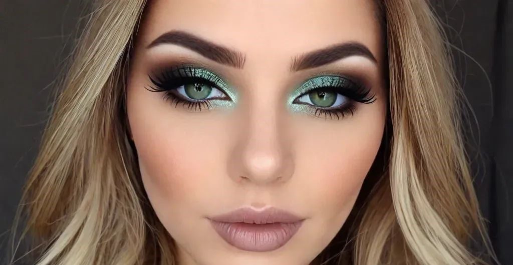 Top Christmas Makeup Look Ideas 6 christmas makeup Smoky Green Eyes with Nude Lips Top Christmas Makeup Look Ideas - 6
