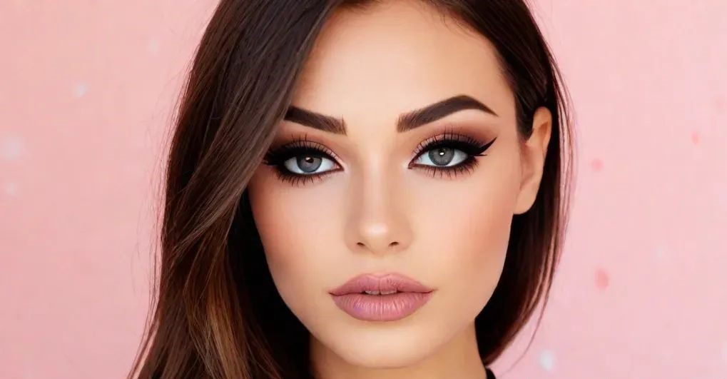 Bold Graphic Eyeliner with Nude Lips 7 Stunning Valentine's Day Makeup Looks for 2025 - 4