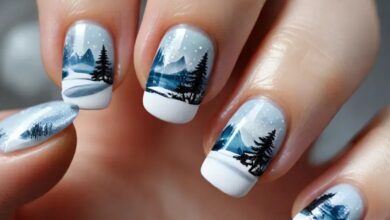 Snowy Landscape Nail Art 7 Stunning Winter Nail Designs and Art Ideas for 2025 - 80