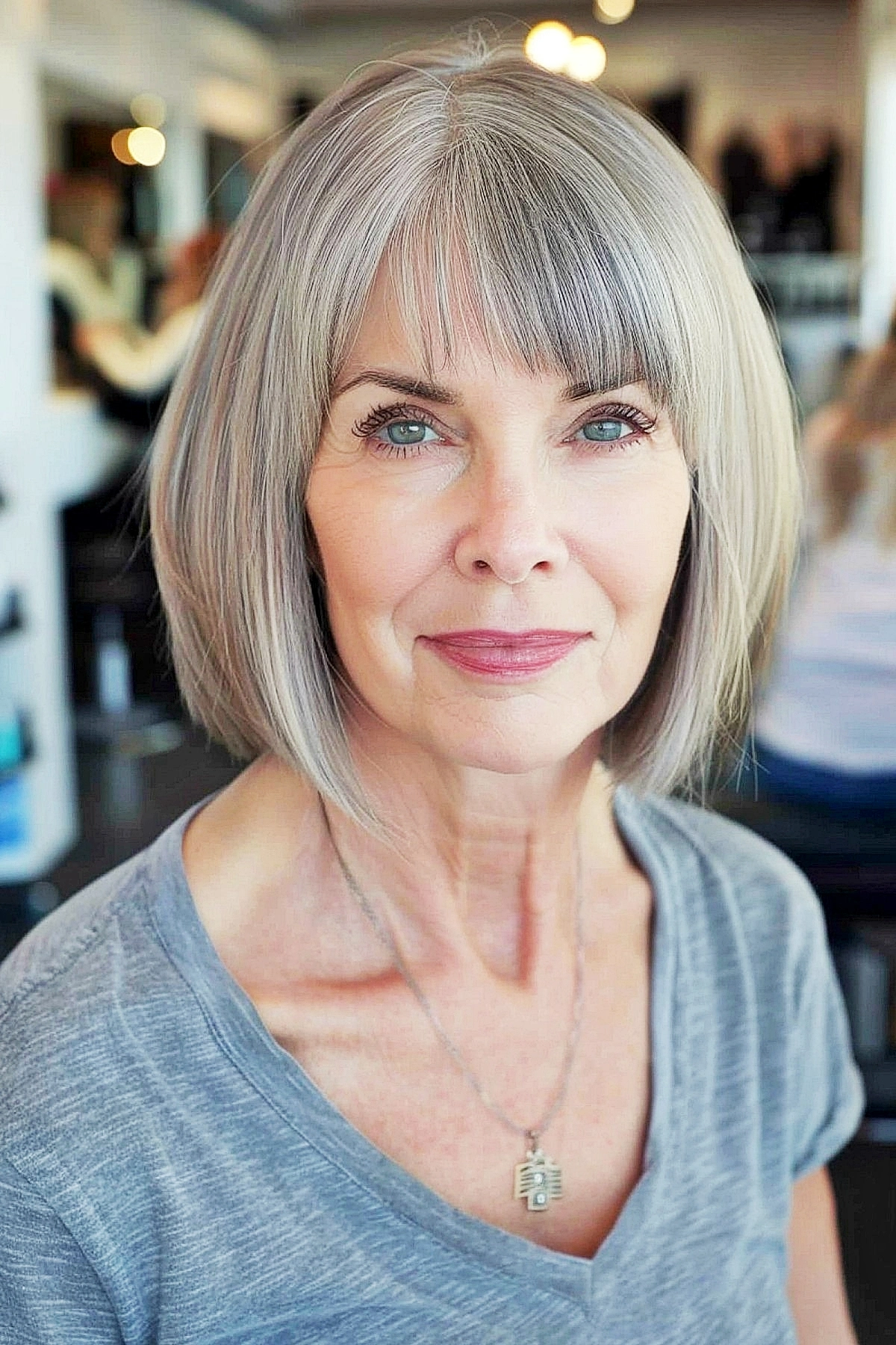 long bob 2025 Hairstyles for Women Over 60: Trendy Haircuts to Try - 11