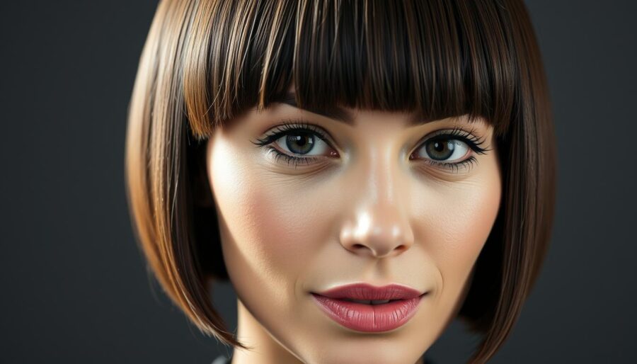 Blunt Bob with Micro Bangs Professional Hairstyle Blunt Bob with Micro Bangs Professional Hairstyle