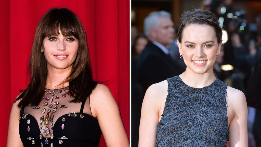Stars Who Could Be Twins: The Most Striking Celebrity Look-Alikes 9 Daisy Ridley Felicity Jones Stars Who Could Be Twins: The Most Striking Celebrity Look-Alikes - 9