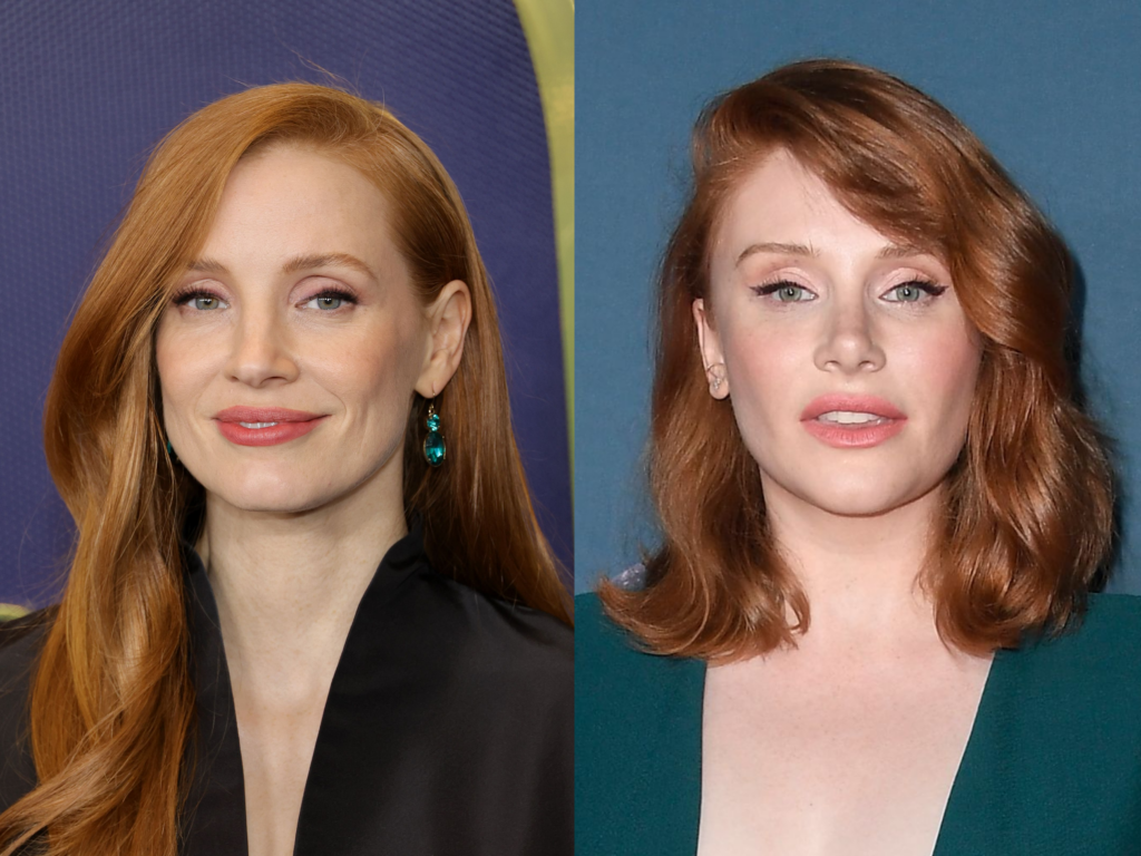 Stars Who Could Be Twins: The Most Striking Celebrity Look-Alikes 4 Jessica Chastain Bryce Dallas Howard Stars Who Could Be Twins: The Most Striking Celebrity Look-Alikes - 4